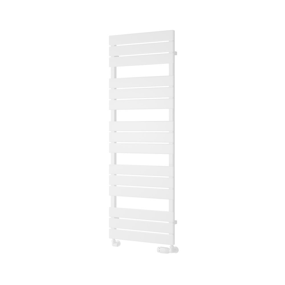 Reina Avola 1424 x 500mm Mild Steel Heated Towel Rail in White