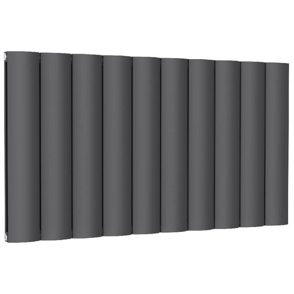 Reina Belva 600 x 1036mm Double Horizontal Anthracite Aluminium Radiator