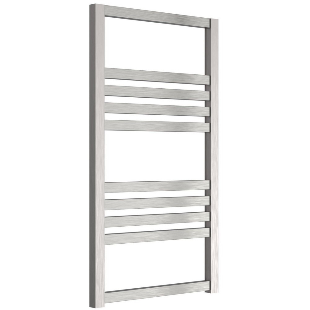 Reina Bolca 870 x 485mm Brushed Satin Heated Towel Rail