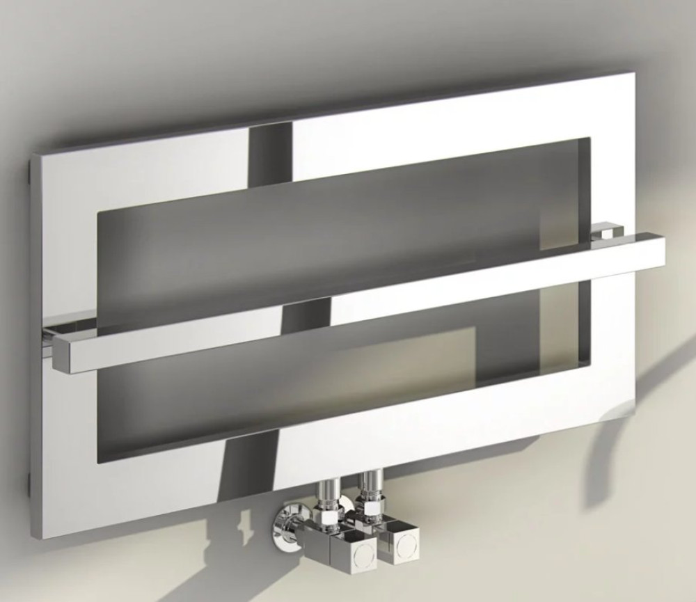 Reina Breno 350 x 700mm Chrome Horizontal Designer Towel Radiator- Main Image