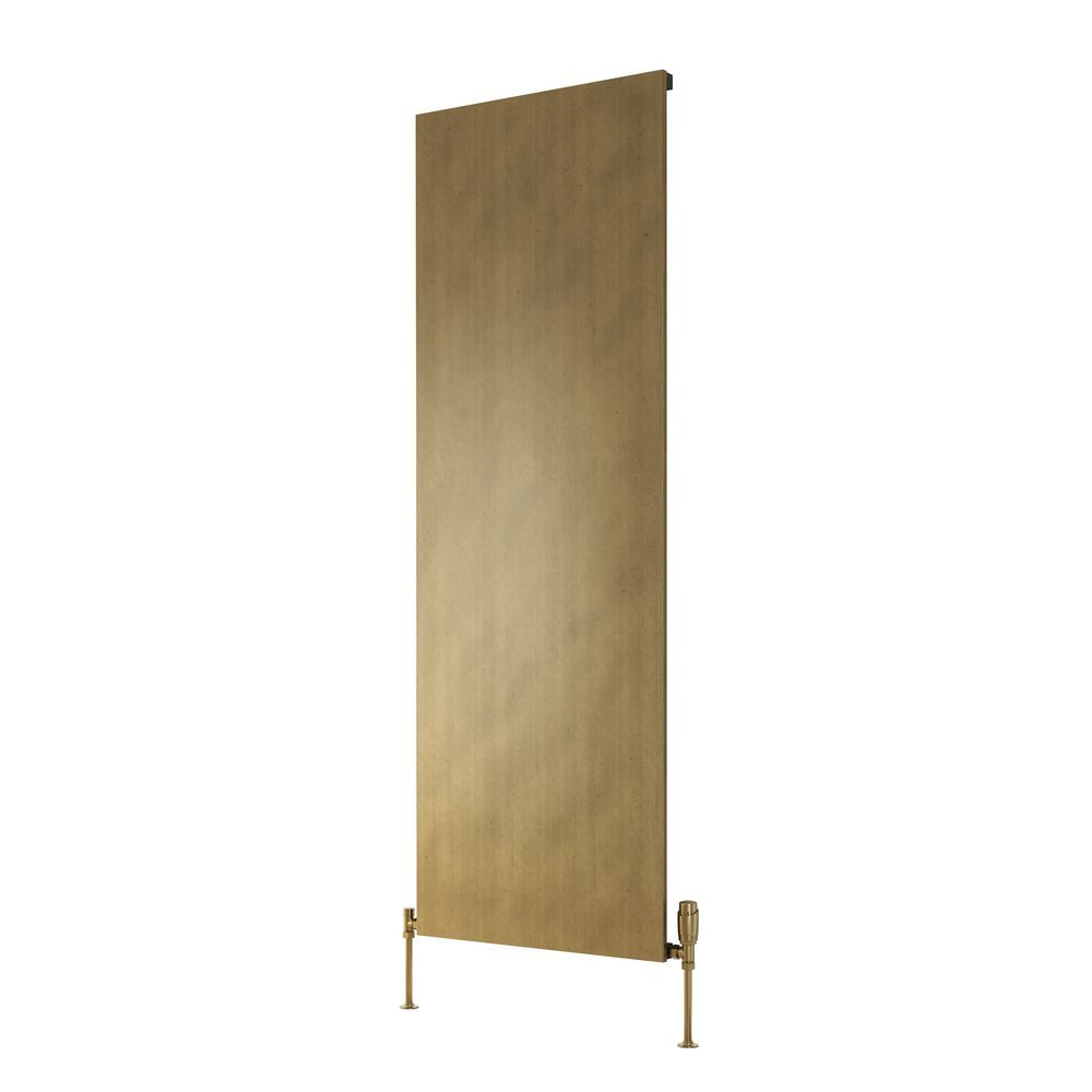 Reina Brenta Vertical 1800 x 608mm Aluminium Radiator in Brushed Brass