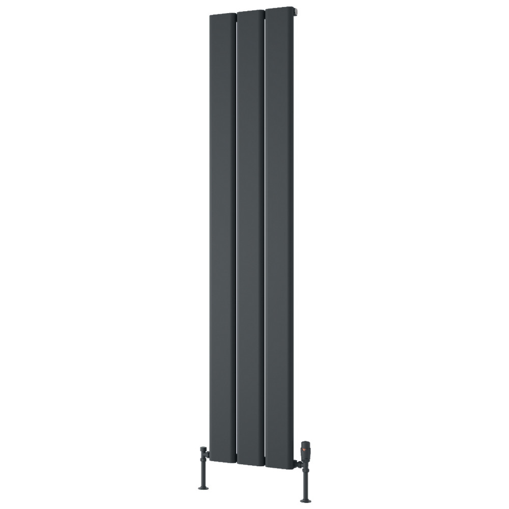 Reina Caldaro 1800 x 370mm Anthracite Vertical Aluminium Radiator