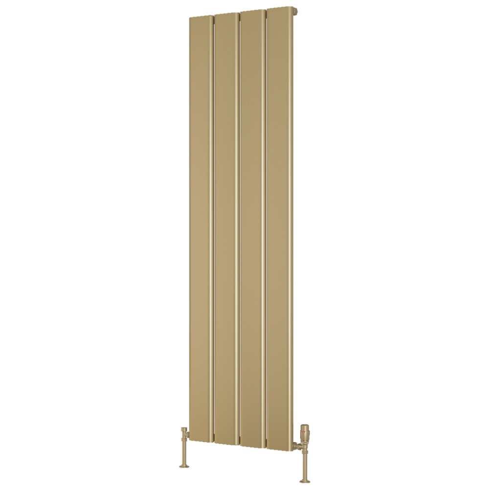 Reina Caldaro 1800 x 495mm Brass Effect Vertical Aluminium Radiator