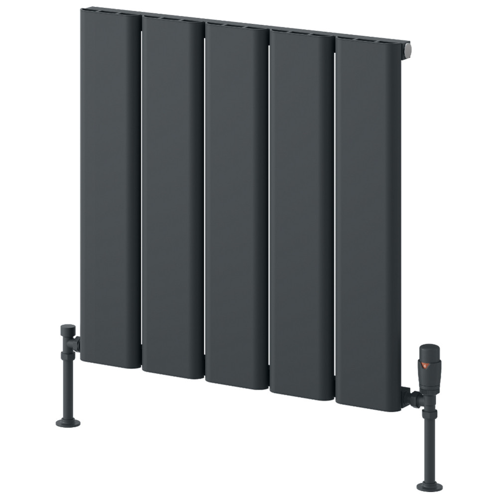 Reina Caldaro 600 x 620mm Anthracite Horizontal Aluminium Radiator