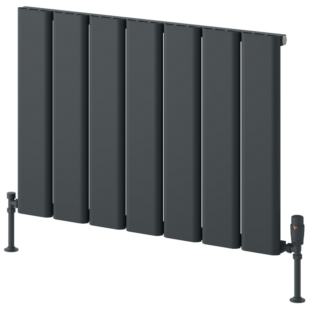 Reina Caldaro 600 x 870mm Anthracite Horizontal Aluminium Radiator