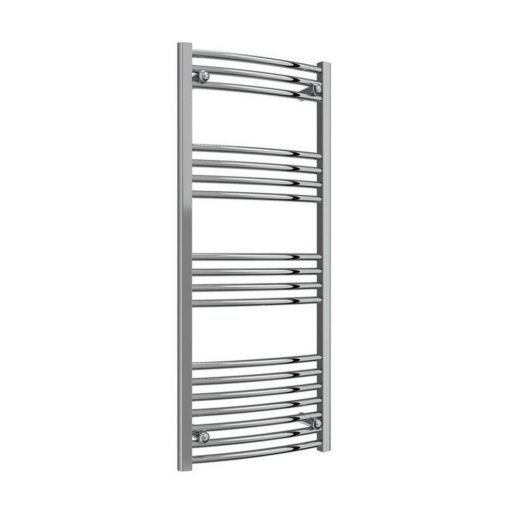 Reina Capo 1200 x 500mm Chrome Curved Heated Towel Rail