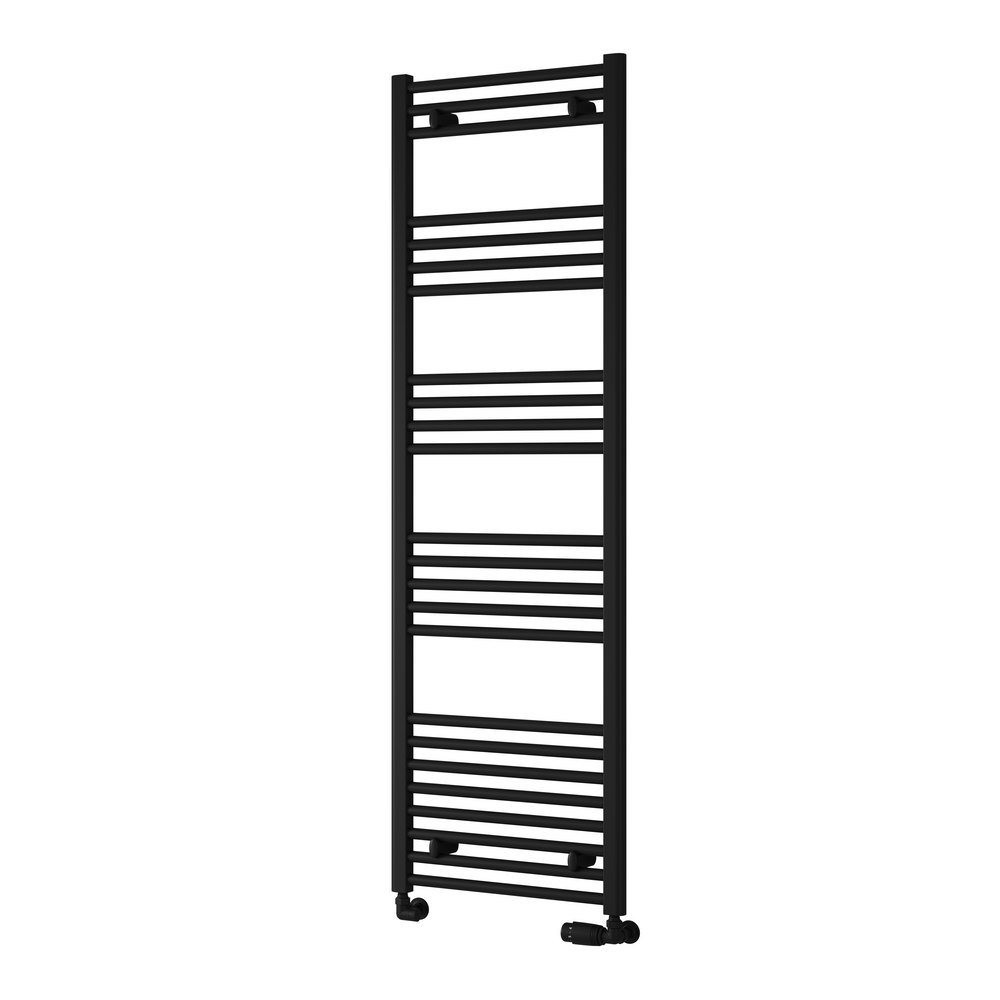 Reina Capo 1600 x 500mm Black Flat Heated Towel Rail (1)