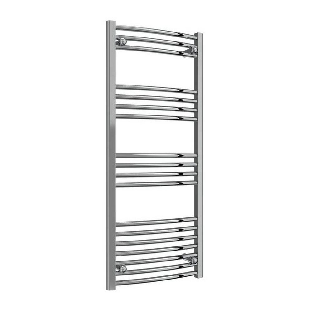Reina Capo Curved 1200 x 500mm Electric Chrome Heated Towel Rail