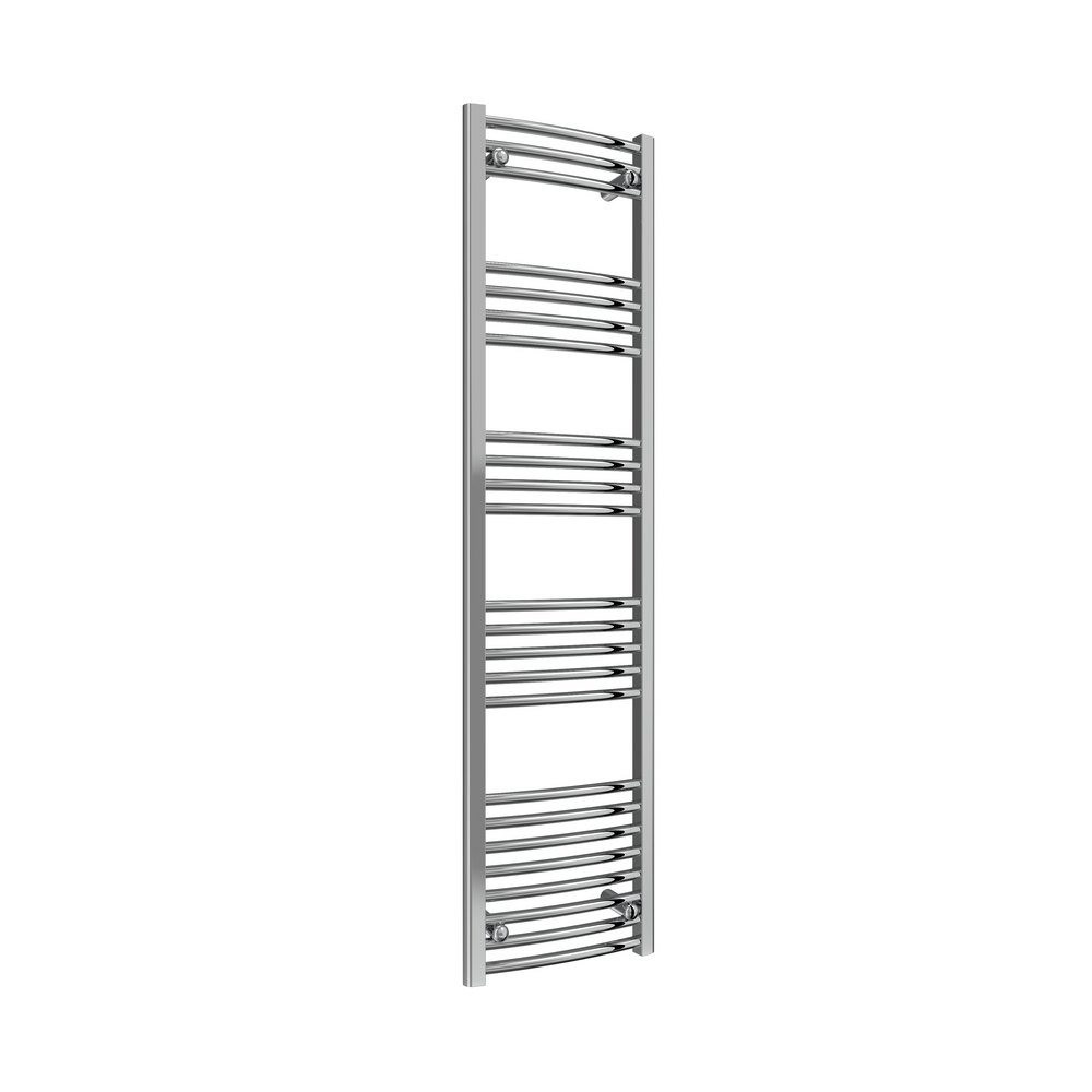 Reina Capo Curved 1600 x 400mm Electric Chrome Heated Towel Rail