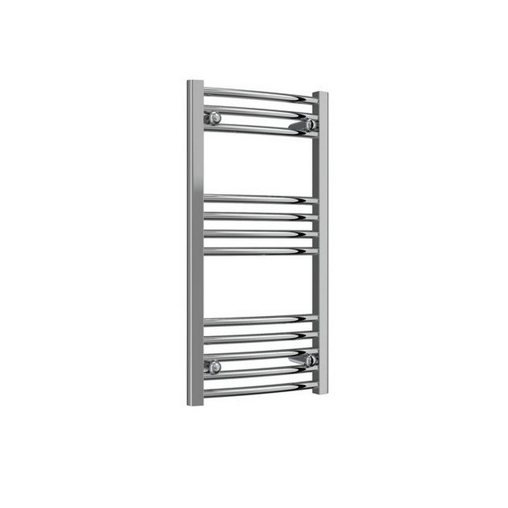 Reina Capo Curved 800 x 400mm Electric Chrome Heated Towel Rail