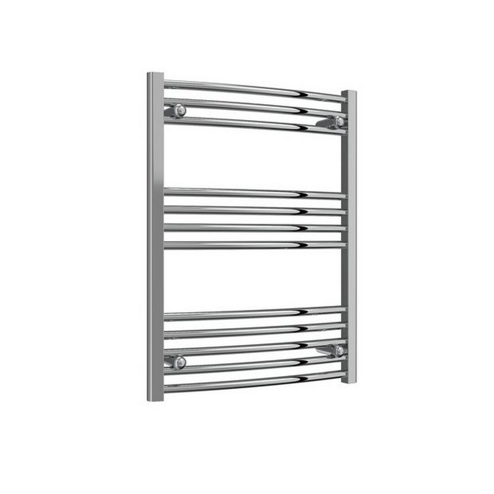 Reina Capo Curved 800 x 600mm Electric Chrome Heated Towel Rail