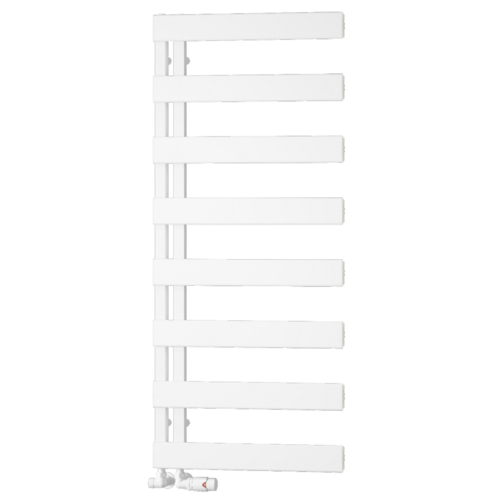 Reina Carpena 1190 x 500mm White Aluminium Heated Towel Rail