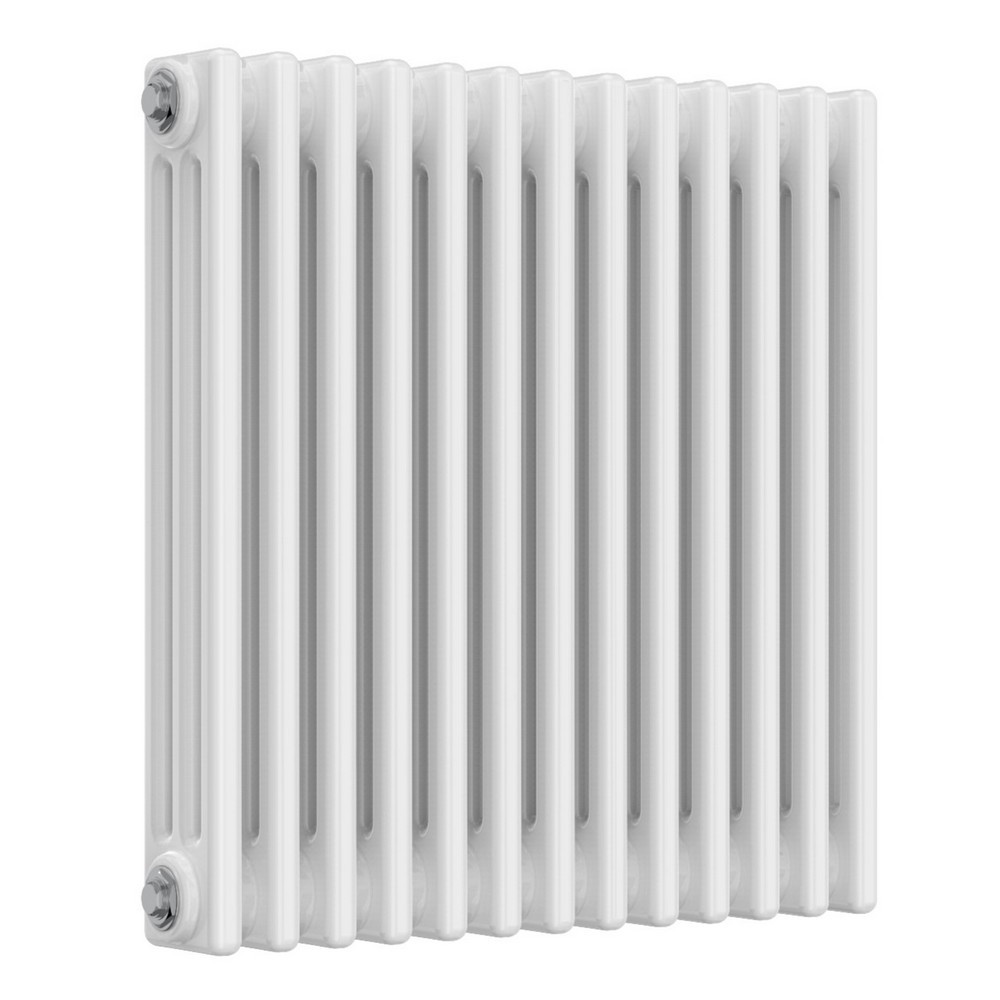 Reina Colona 3 Column 600 x 605mm White Horizontal Designer Radiator (1)