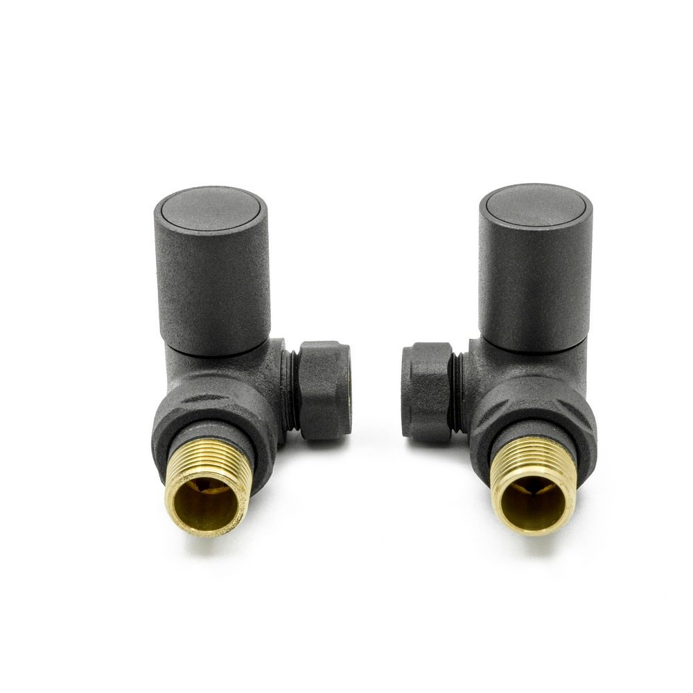 Reina Crova Anthracite Corner Radiator Valve