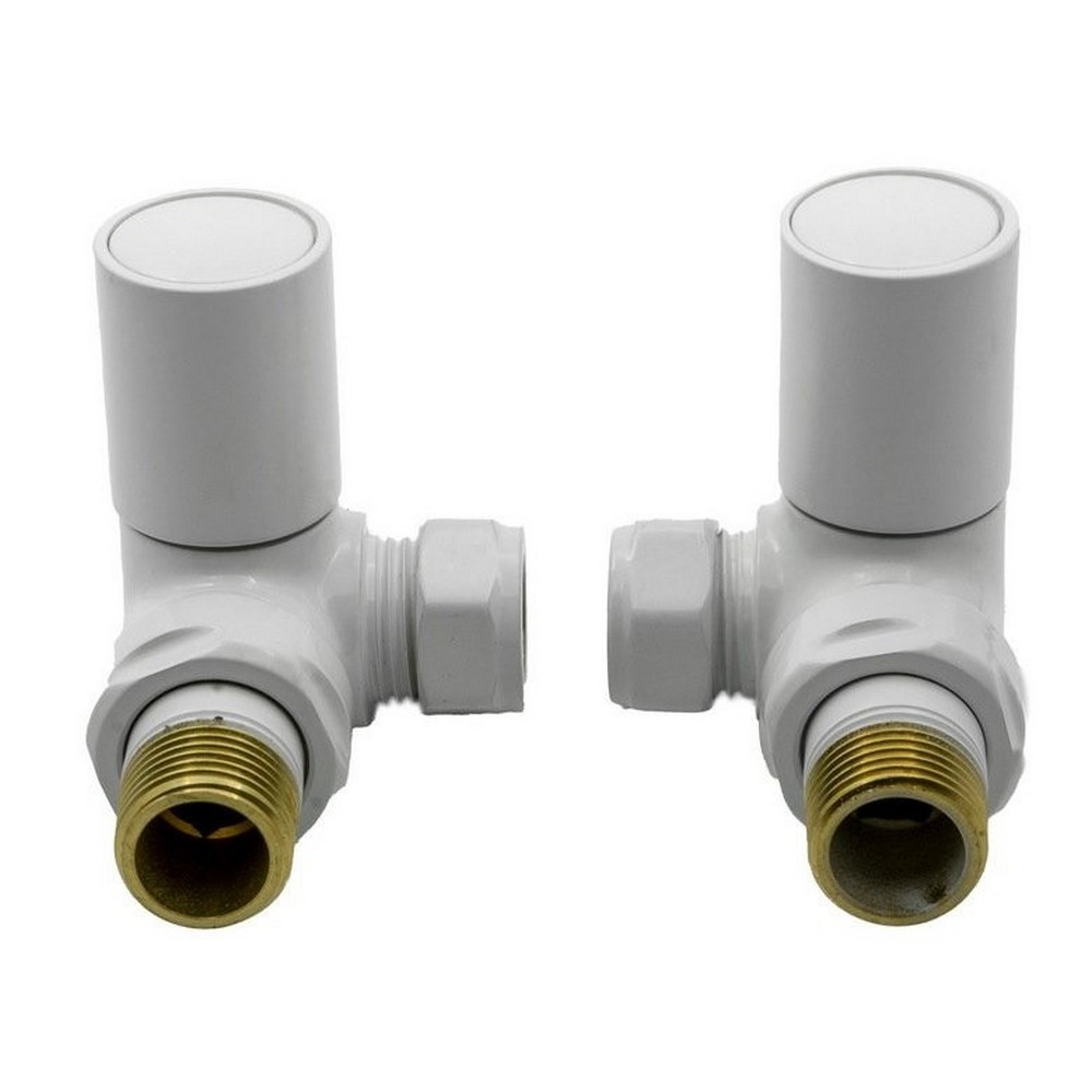 Reina Crova White Corner Radiator Valve