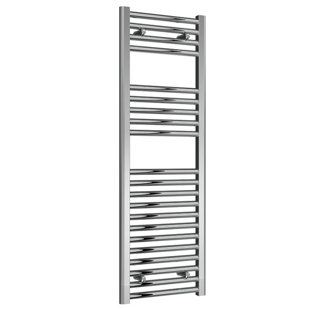 Reina Diva 1200 x 400mm Flat Chrome Heated Towel Rail