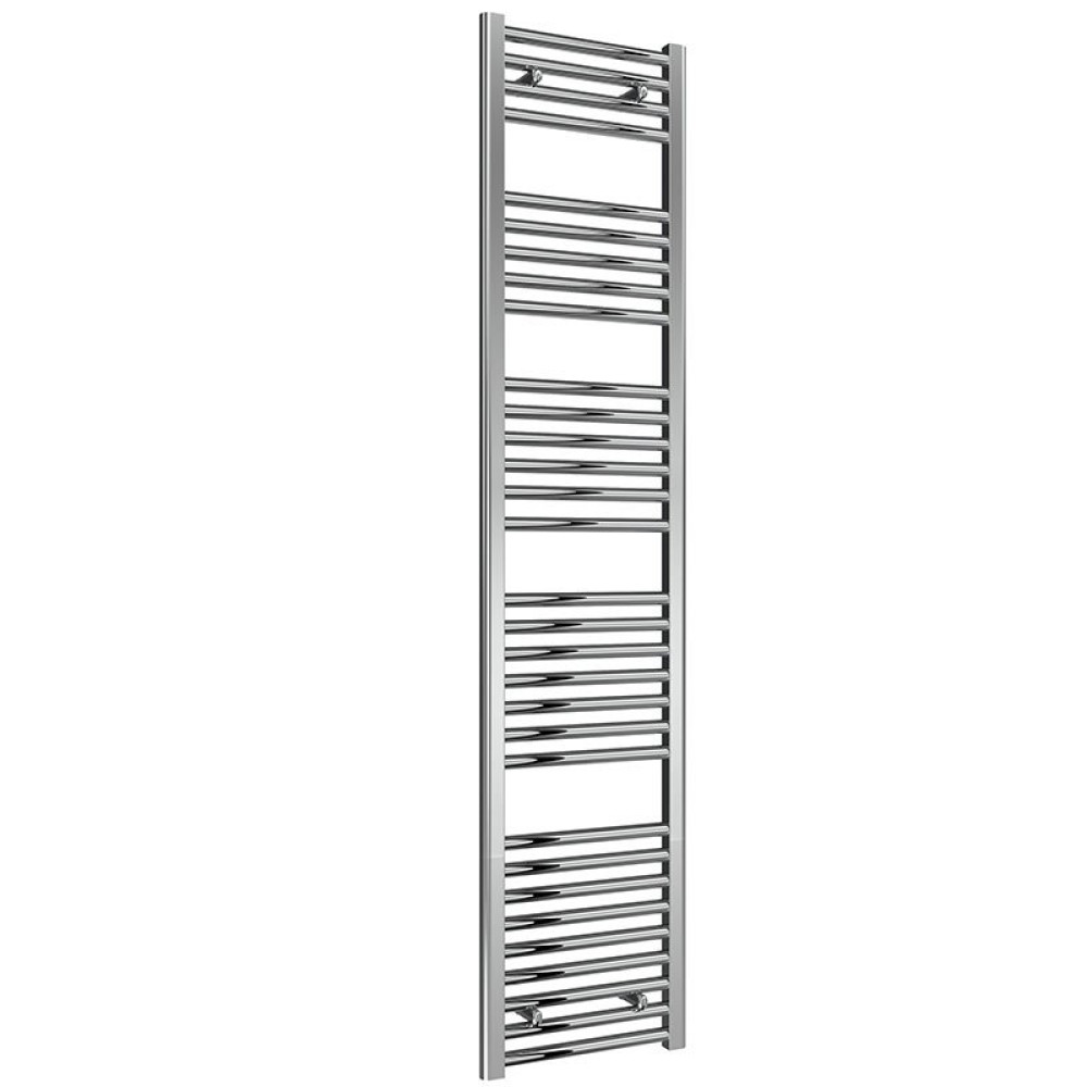 Reina Diva 1800 x 400mm Flat Chrome Heated Towel Rail