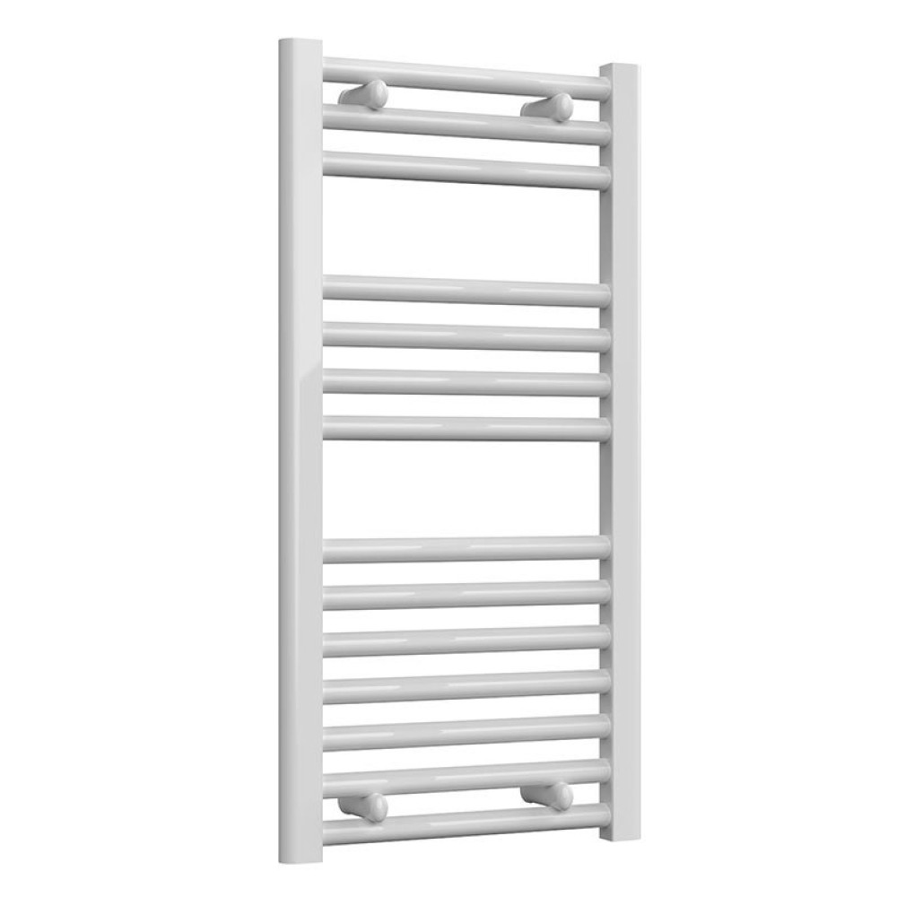 Reina Diva 800 x 400mm Flat Heated Towel Rail White