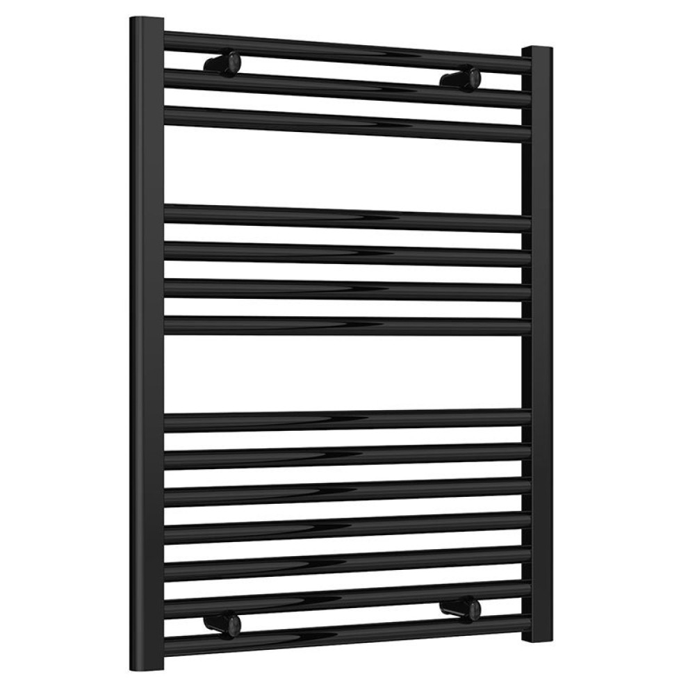 Reina Diva 800 x 600mm Flat Heated Towel Rail Black
