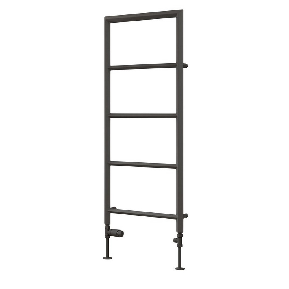 Reina Dora 1200 x 500mm Mild Steel Heated Towel Rail in Anthracite