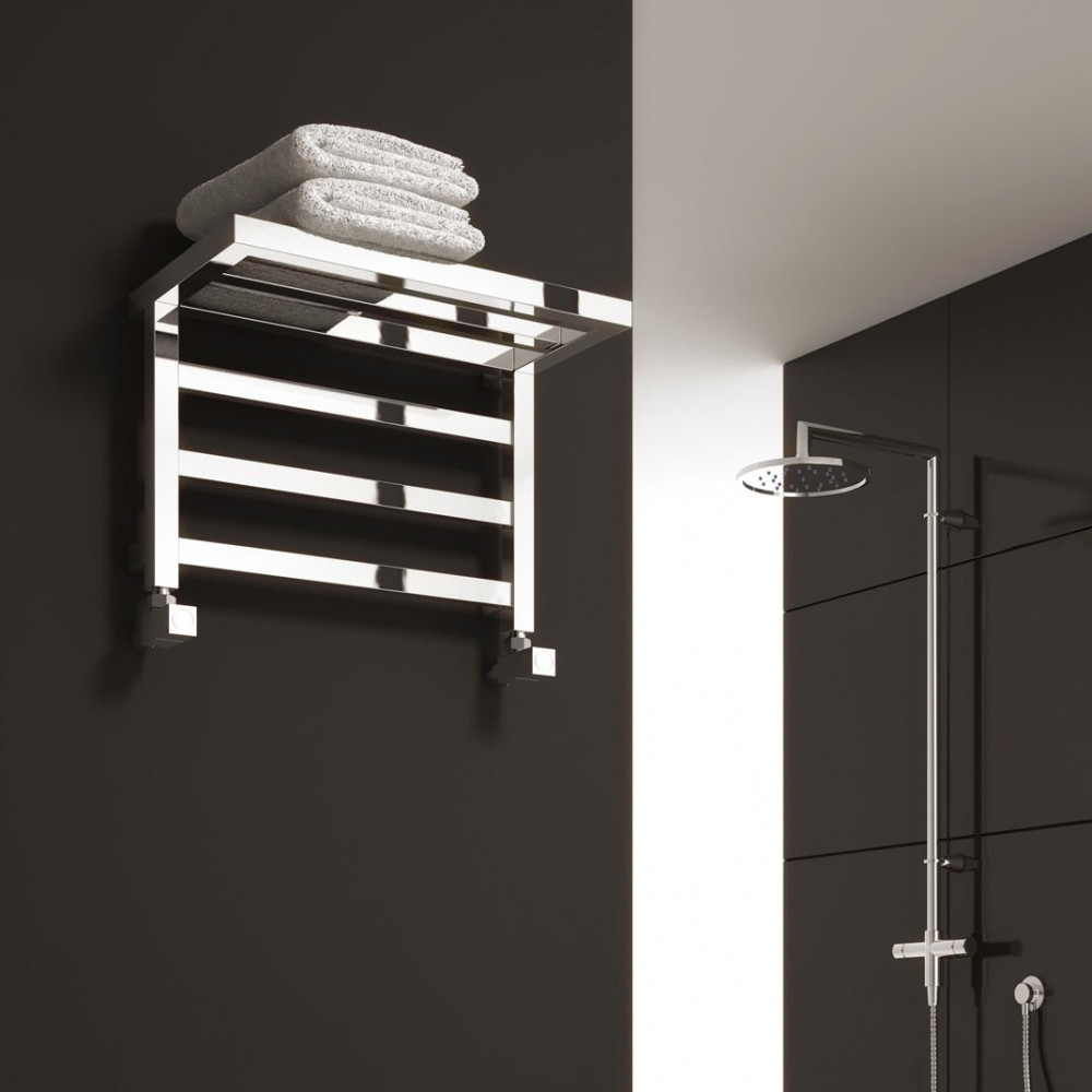 Reina Elvina Mild Steel Designer Radiator 350 x 470 in Chrome RNDELV035050SC