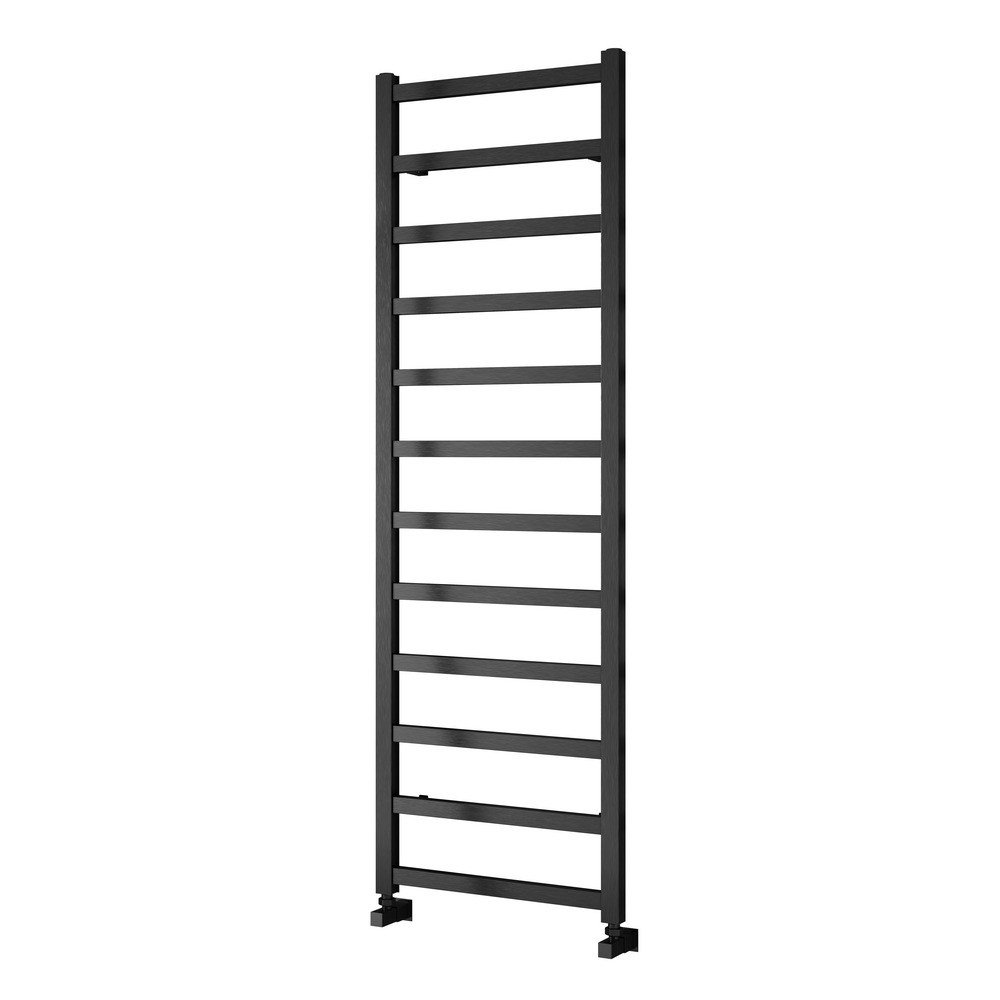 Reina Fano Aluminium 1500 x 485mm Heated Towel Rail in Black