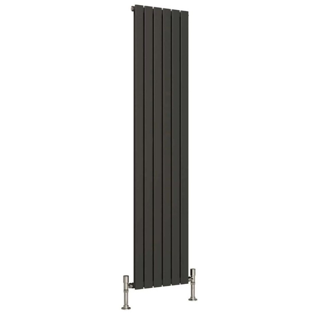 S2Y-Reina Flat Single 1600 x 292mm Anthracite Vertical Designer Radiator-1