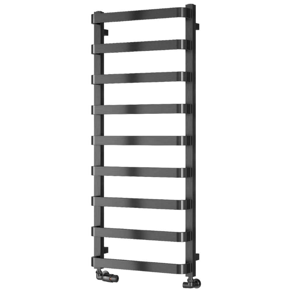 Reina Flora 1200 x 500mm Gunmetal Designer Heated Towel Rail