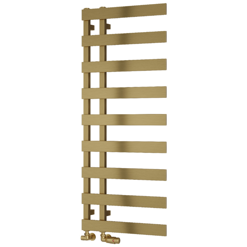 Reina Florina 1235 x 500mm Heated Towel Rail in Brushed Brass