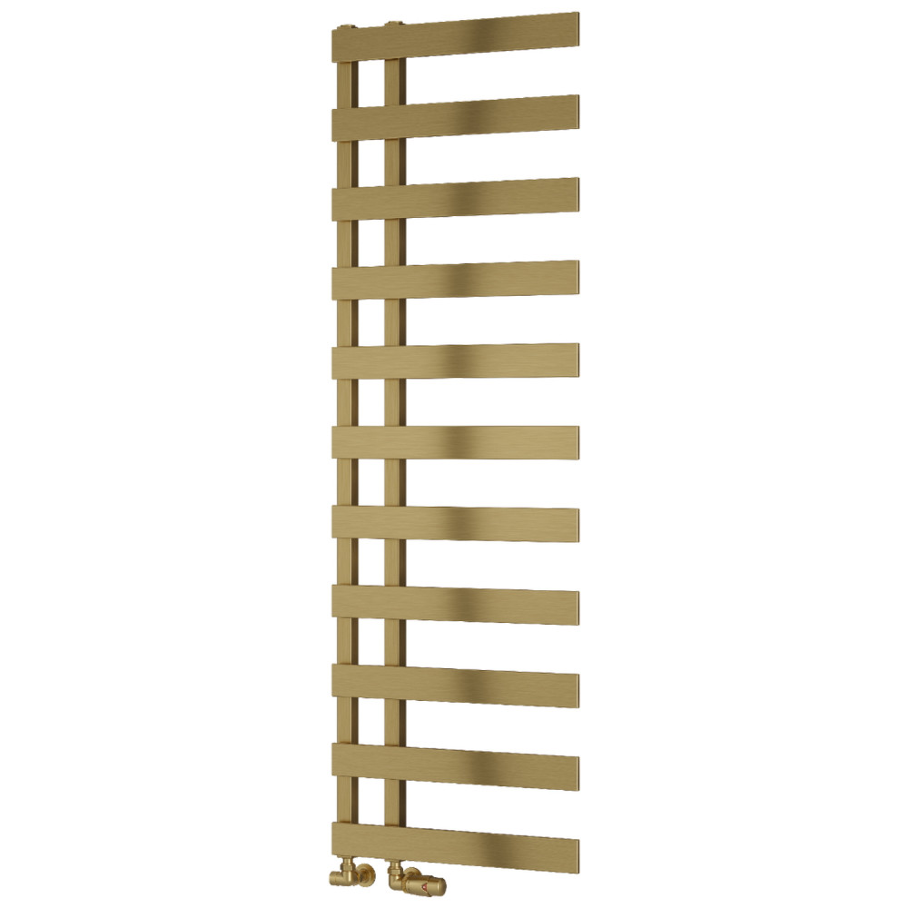 Reina Florina 1525 x 500mm Heated Towel Rail in Brushed Brass