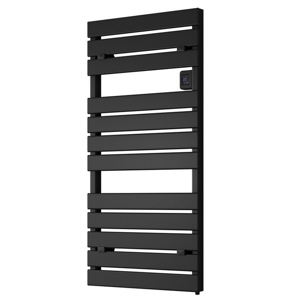Reina Gia 1120 x 550mm Electric Heated Towel Rail in Black