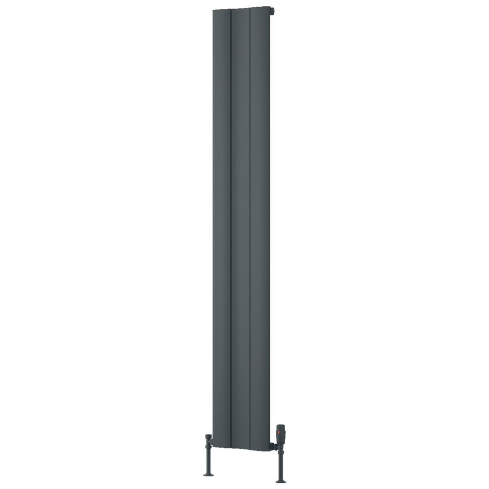 Reina Gio 1800 x 280mm Single Vertical Anthracite Aluminium Radiator