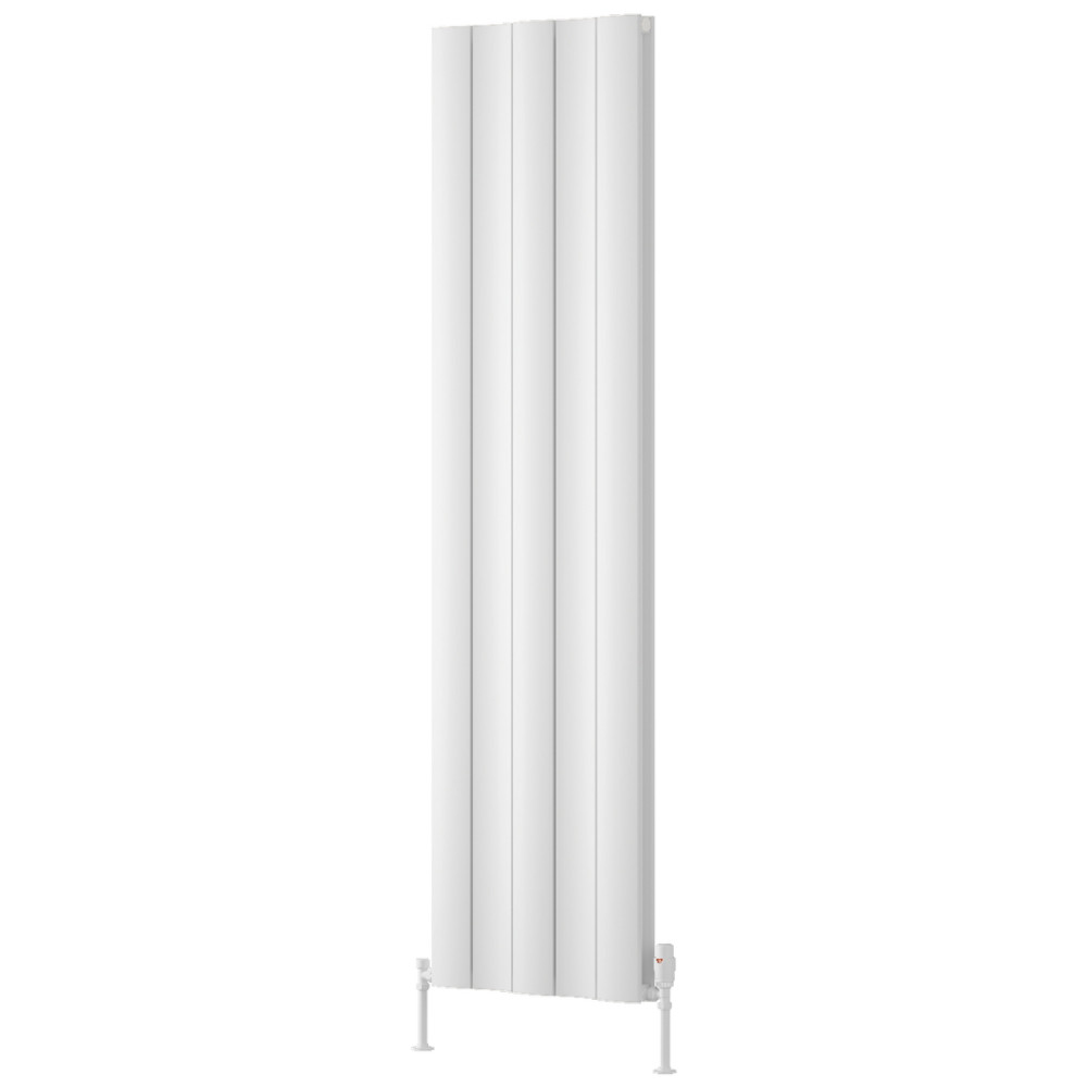 Reina Gio 1800 x 470mm Double Vertical White Aluminium Radiator