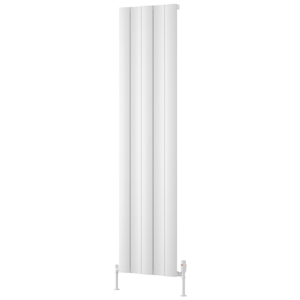 Reina Gio 1800 x 470mm Single Vertical White Aluminium Radiator