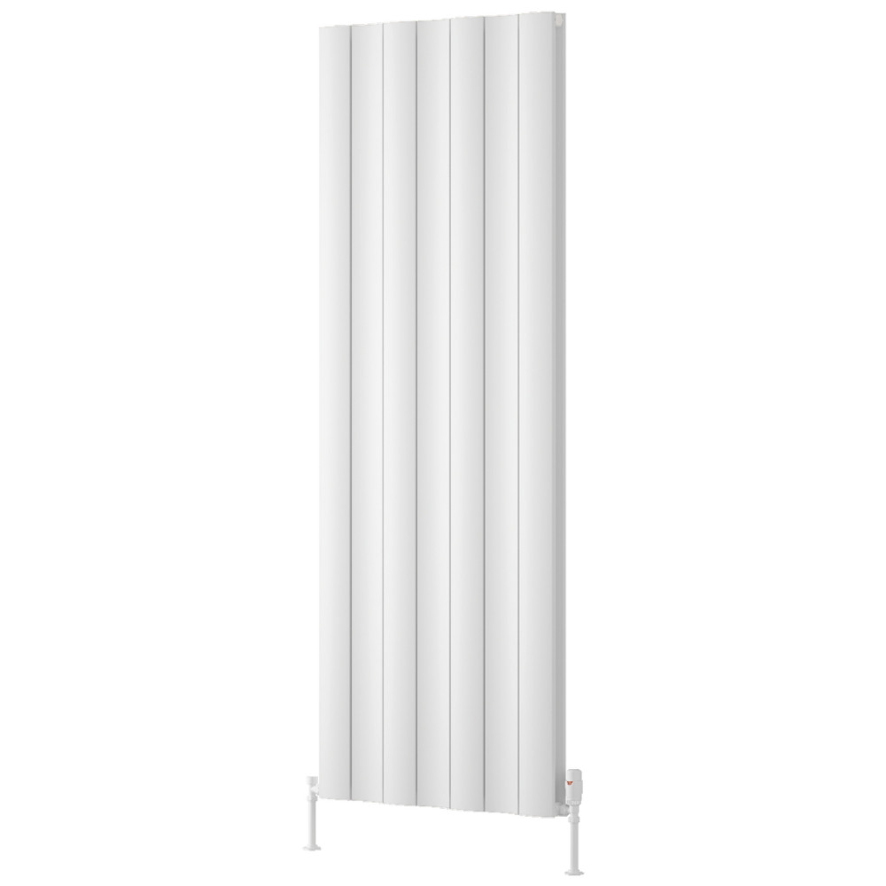 Reina Gio 1800 x 660mm Double Vertical White Aluminium Radiator