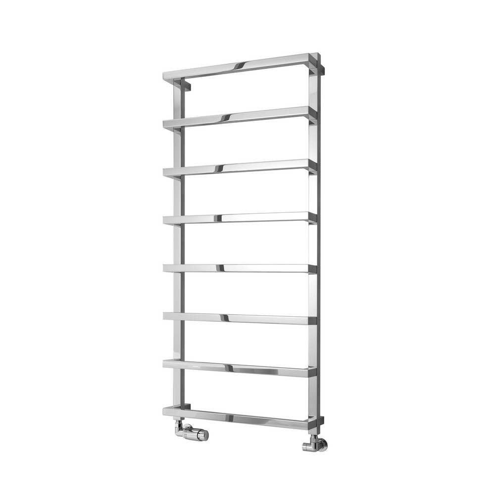 Reina Glora 1195 x 500mm Mild Steel Heated Towel Rail in Chrome