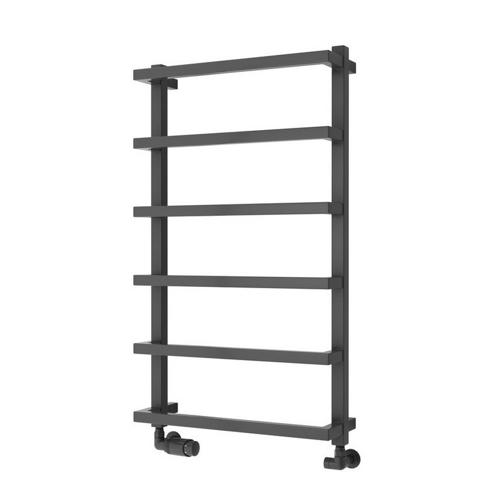 Reina Glora 875 x 500mm Mild Steel Heated Towel Rail in Anthracite