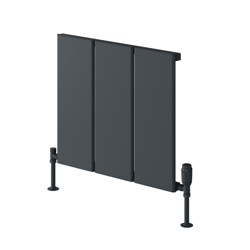Reina Larga Aluminium 600 x 608mm Horizontal Radiator in Anthracite