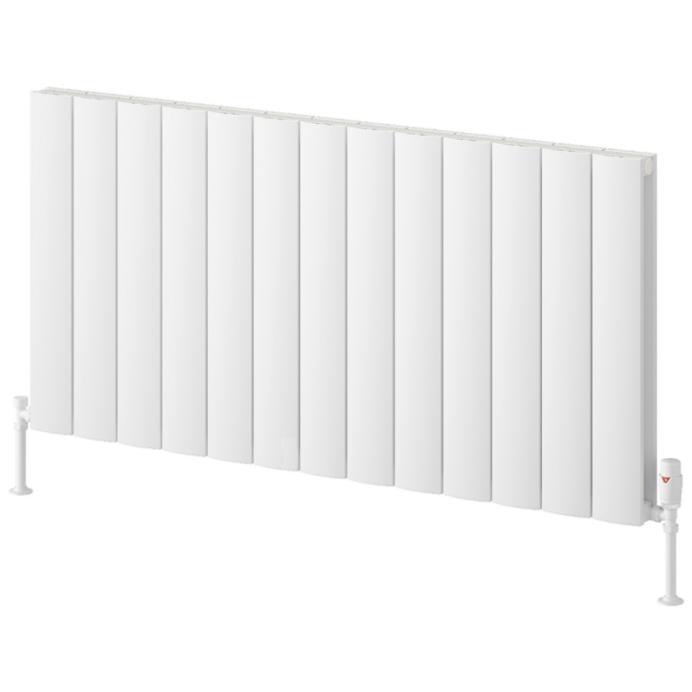 Reina Loco 600 x 1230mm Horizontal White Double Aluminium Radiator