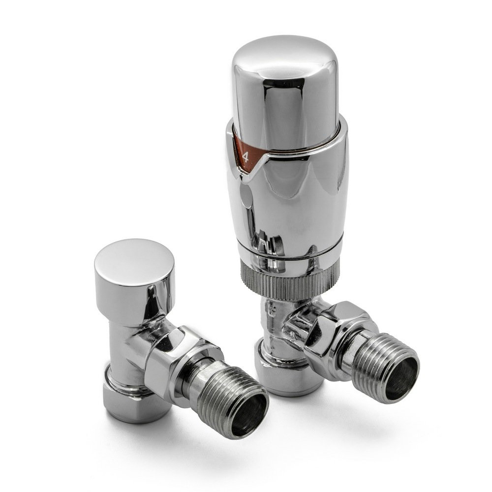 Reina MODAL TRV Angled Chrome Radiator Valve