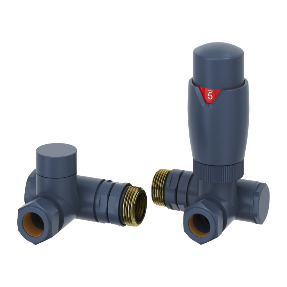 Reina MODAL TRV Anthracite Dual Fuel Corner Radiator Valves