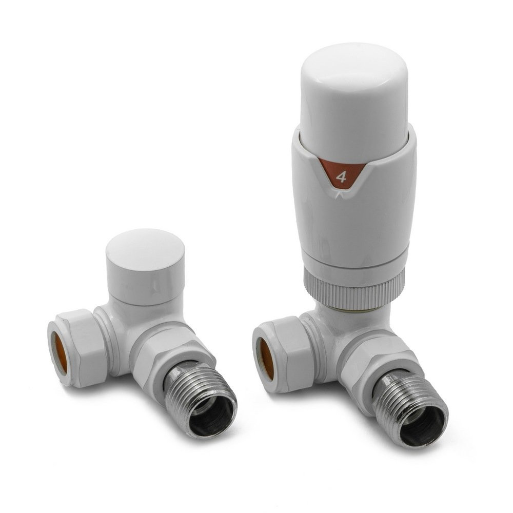 Reina MODAL TRV Corner White Radiator Valve