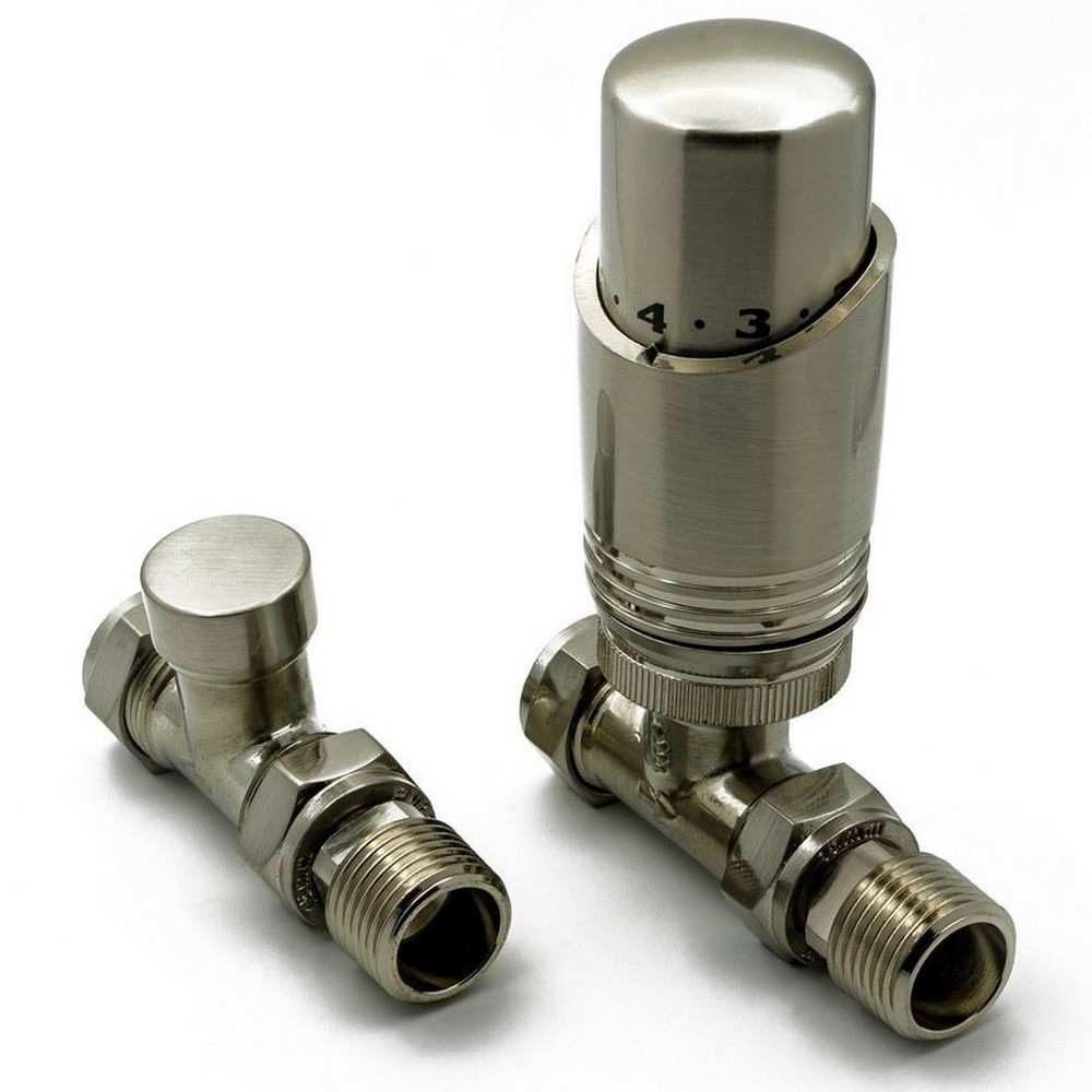 Reina MODAL TRV Straight Brushed Radiator Valve
