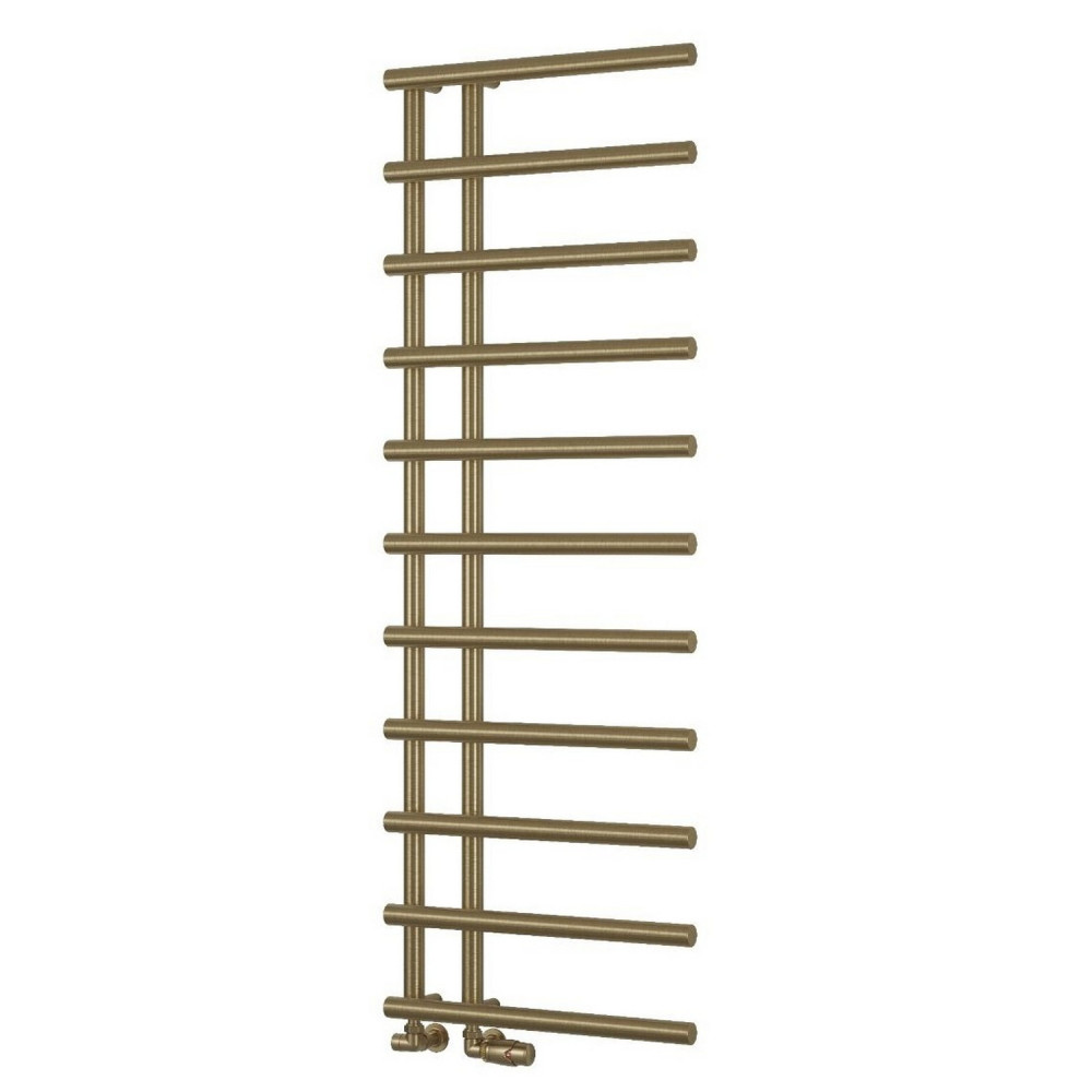 Reina Matera 1412 x 500mm Heated Towel Rail in Brushed Brass