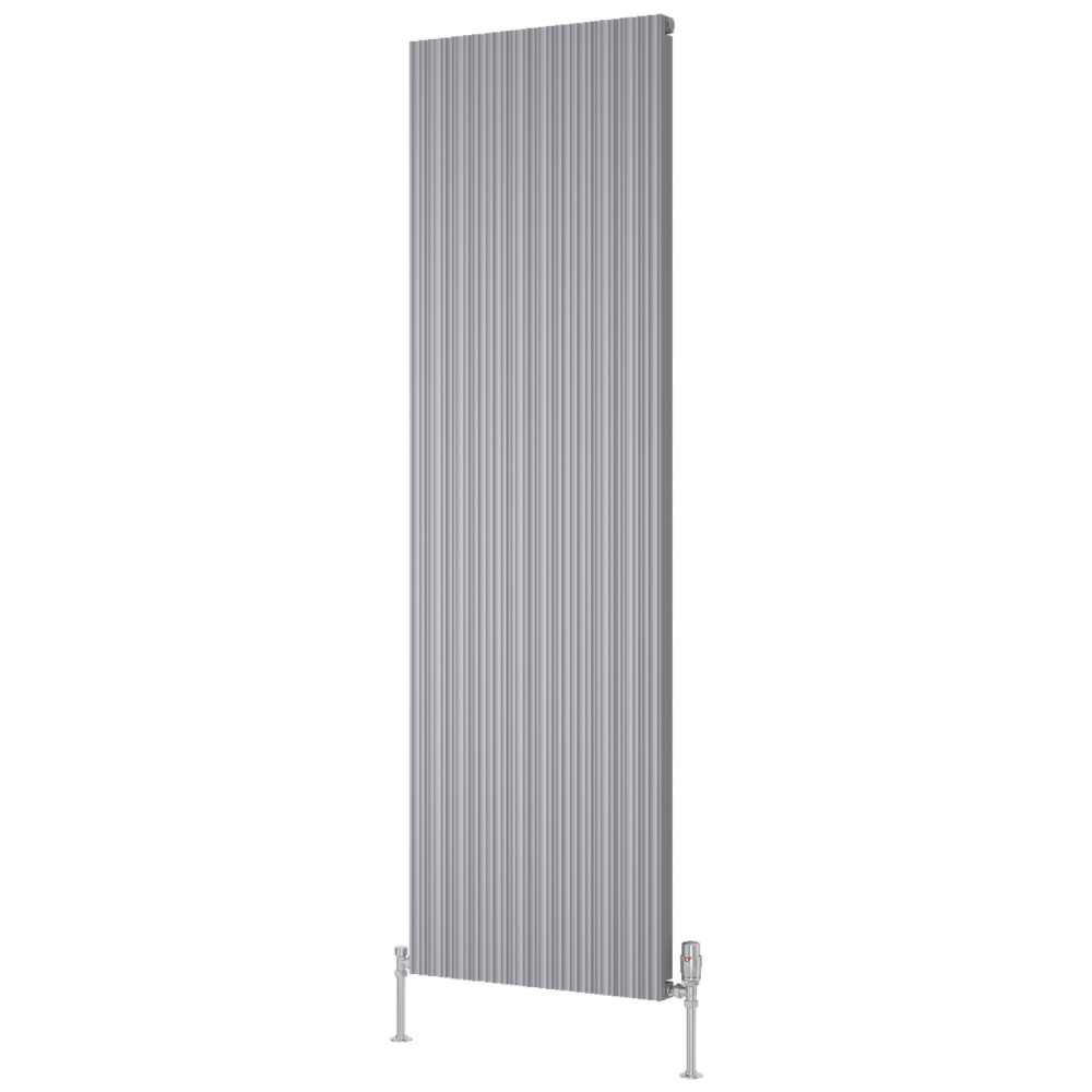 Reina Melvin 1800 x 540mm Silver Aluminium Vertical Radiator