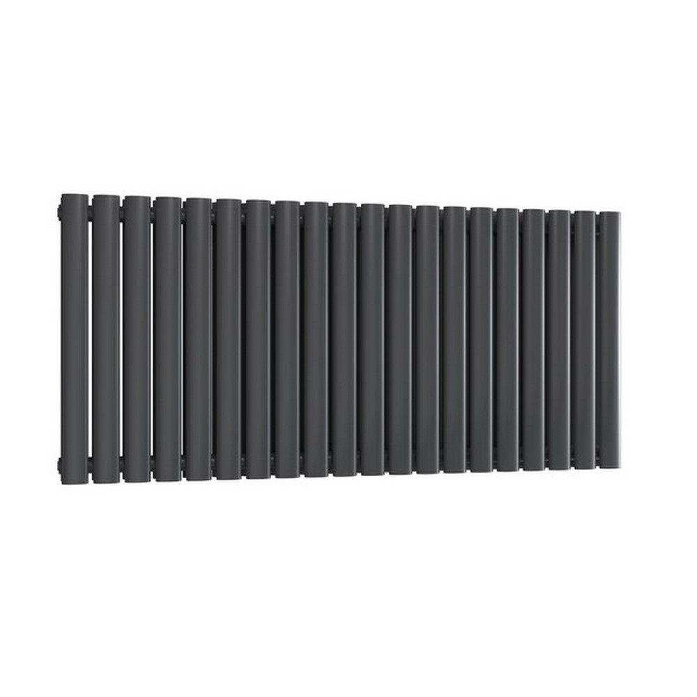 Reina Neval 600 x 1171mm Double Horizontal Anthracite Aluminium Radiator (1)