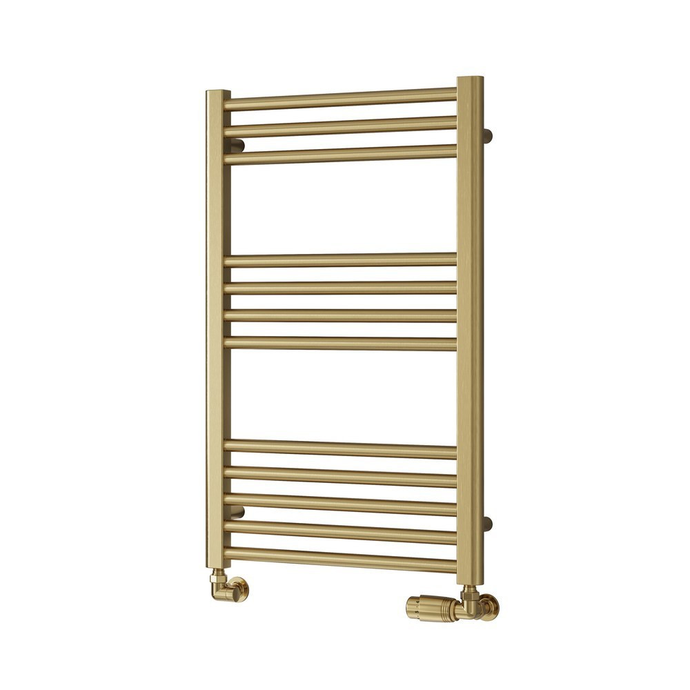 Reina Ottone 800 x 600mm Heated Towel Rail in Brushed Brass