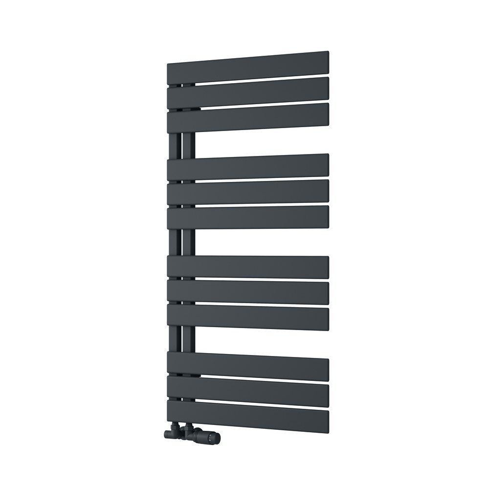 Reina Pettino 1124 x 550mm Mild Steel Anthracite Heated Towel Rail