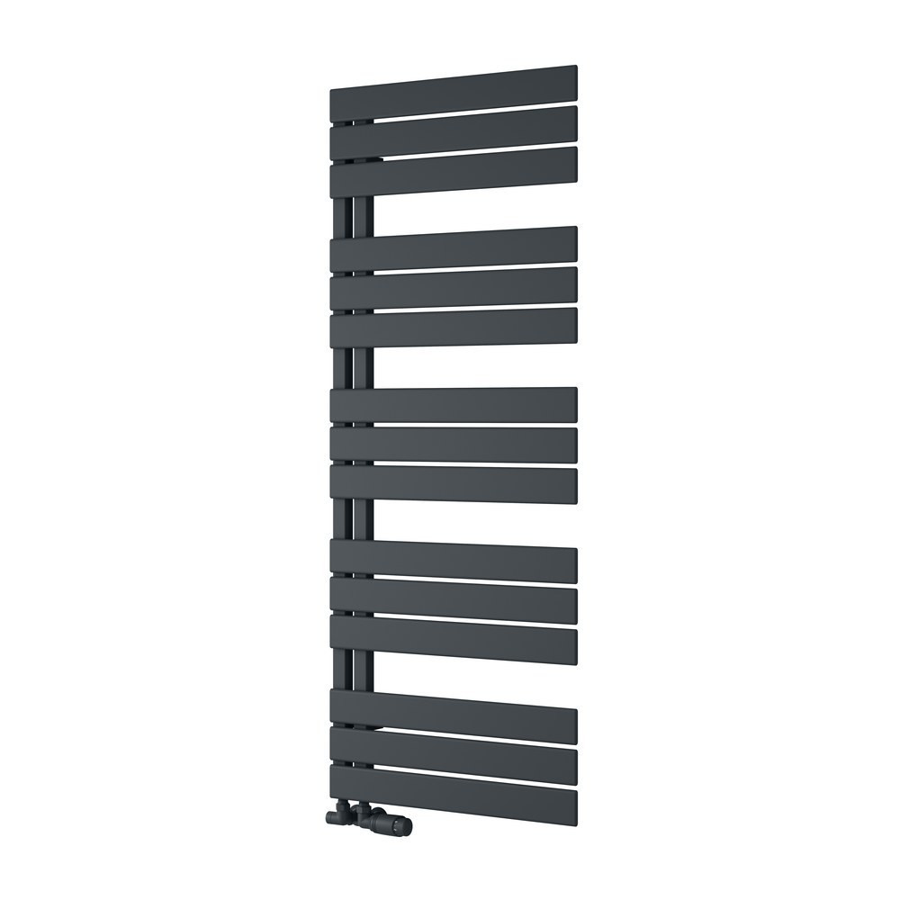 Reina Pettino 1424 x 550mm Mild Steel Anthracite Heated Towel Rail