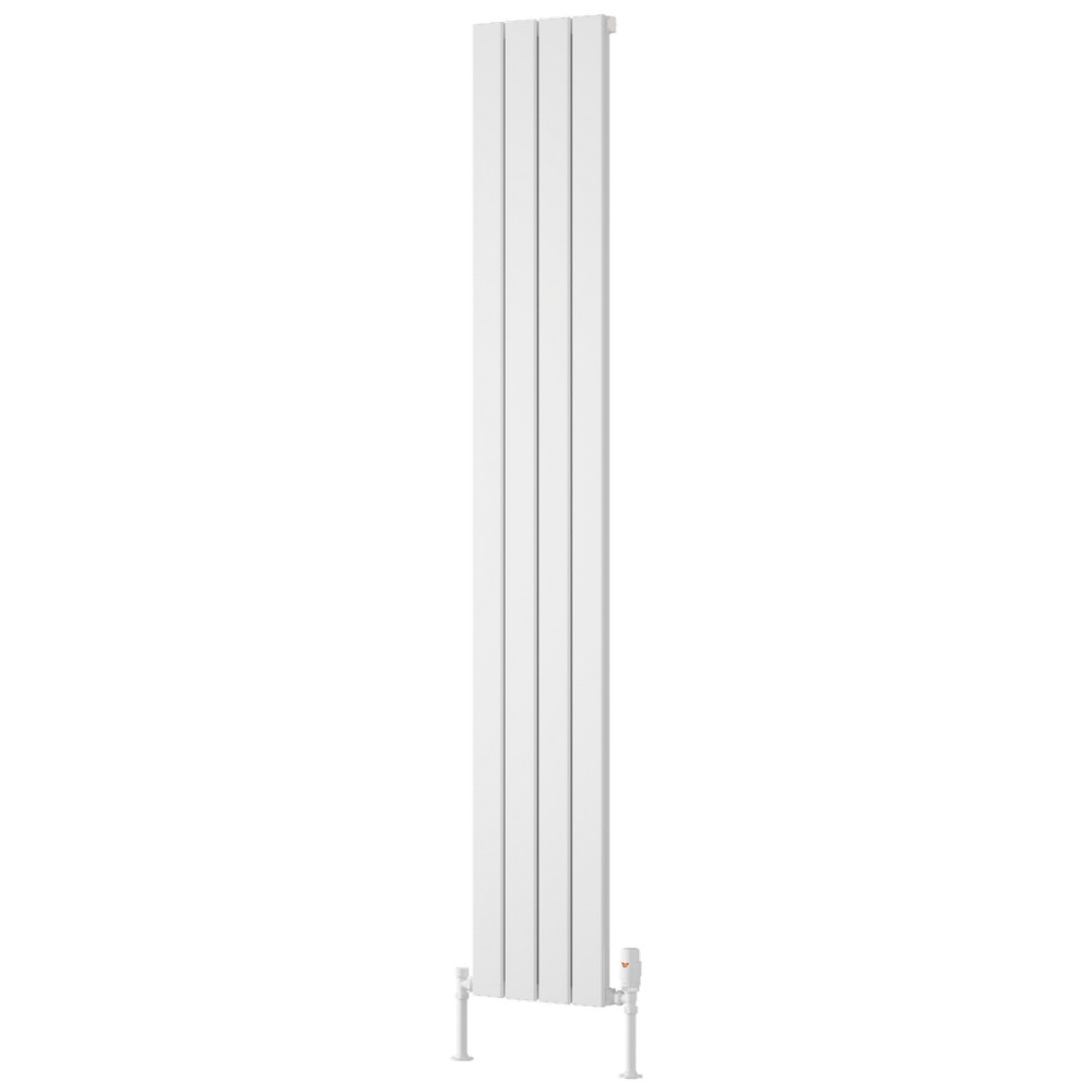 Reina Piatto 1800 x 295mm White Vertical Aluminium Single Radiator